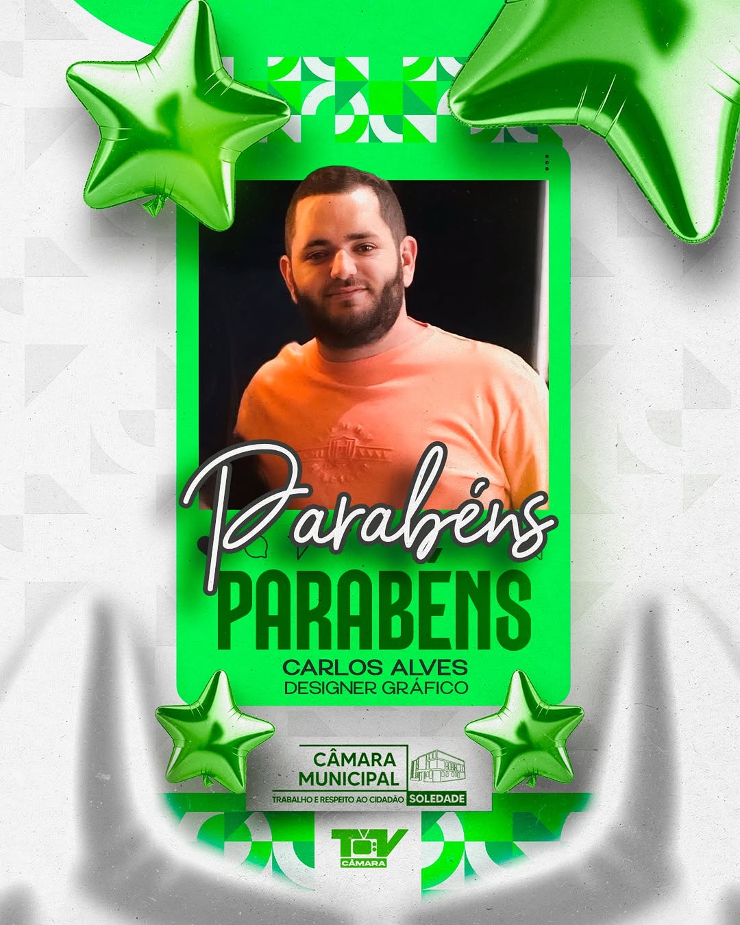 Hoje é dia de celebrar a vida de @carlosodesigner , nosso talentoso designer gráfico!