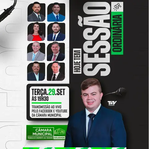 🏛️ Sessão Ordinária da Câmara Municipal de Soledade