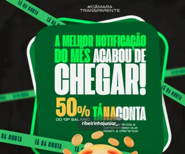 Câmara de Soledade antecipa primeira parcela do 13º salário dos servidores municipais