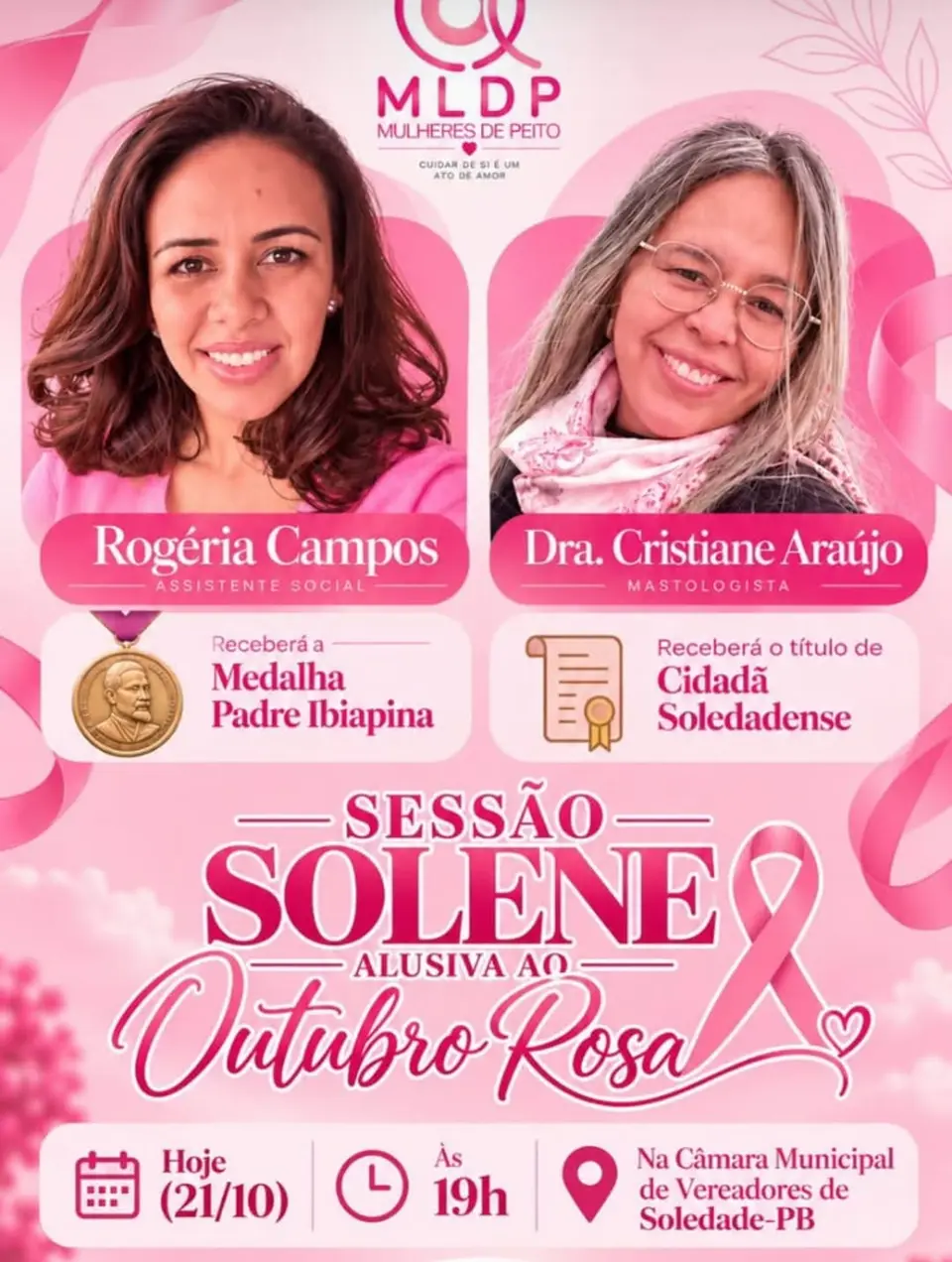 🌸💗 Uma noite de reconhecimento, cuidado e valorização da vida