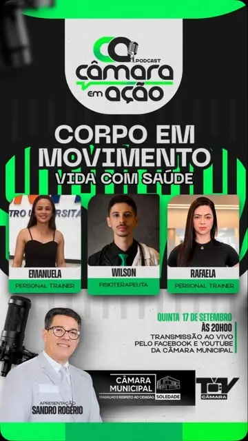 🎙️ CÂMARA EM AÇÃO | CORPO EM MOVIMENTO, VIDA E SAÚDE 💪❤️