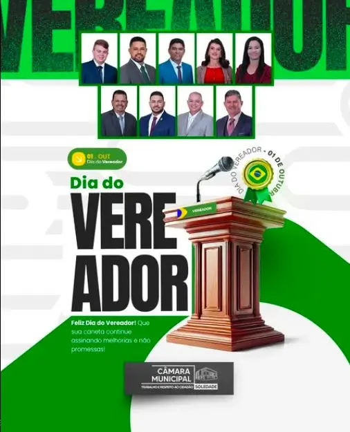 01 de Outubro - Dia do Vereador