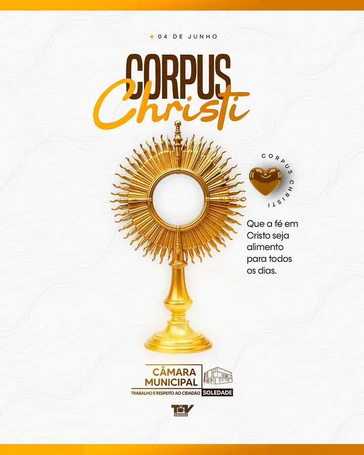 Câmara celebra Corpus Christi com mensagem de fé e união