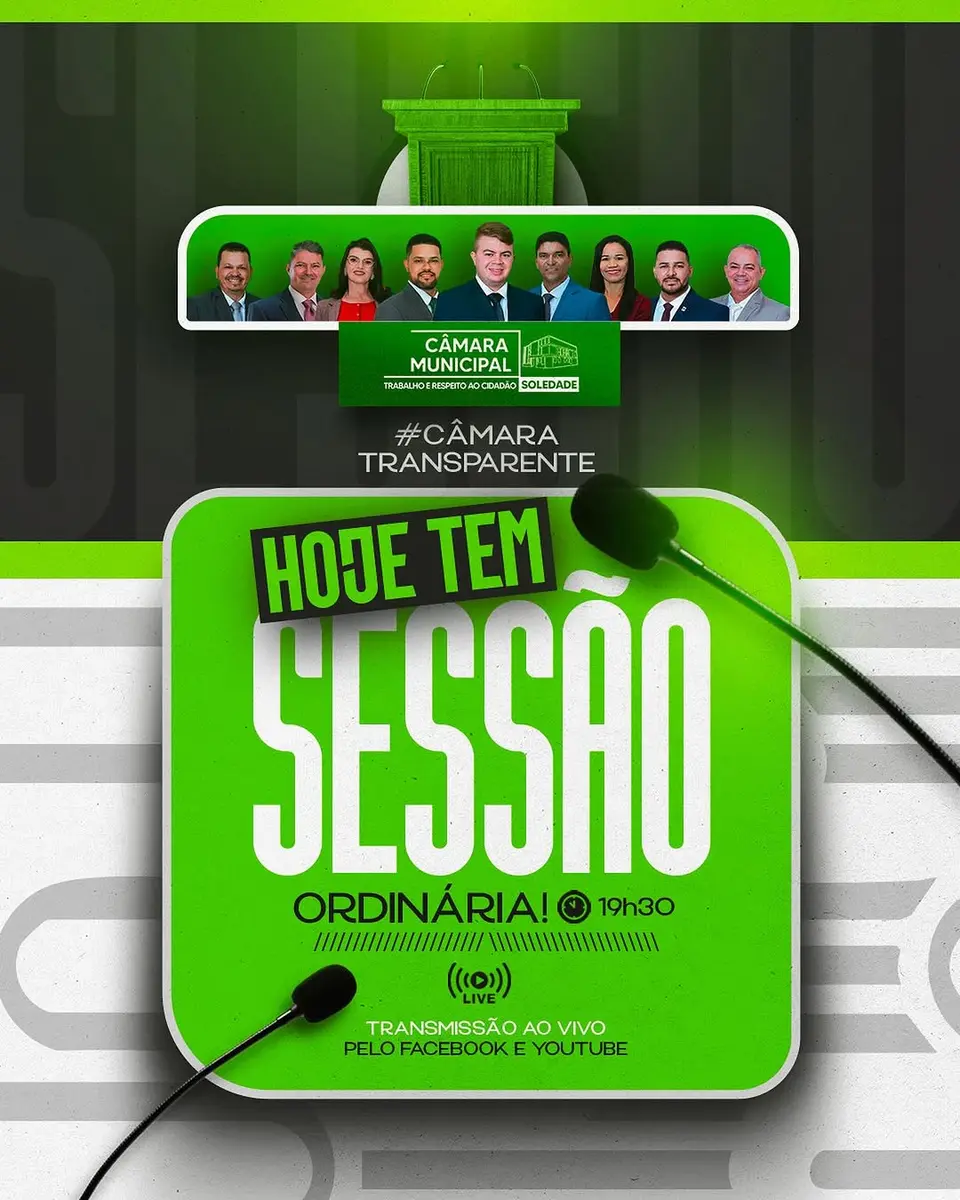 Câmara de Soledade realiza Sessão Ordinária hoje para diálogo e construção