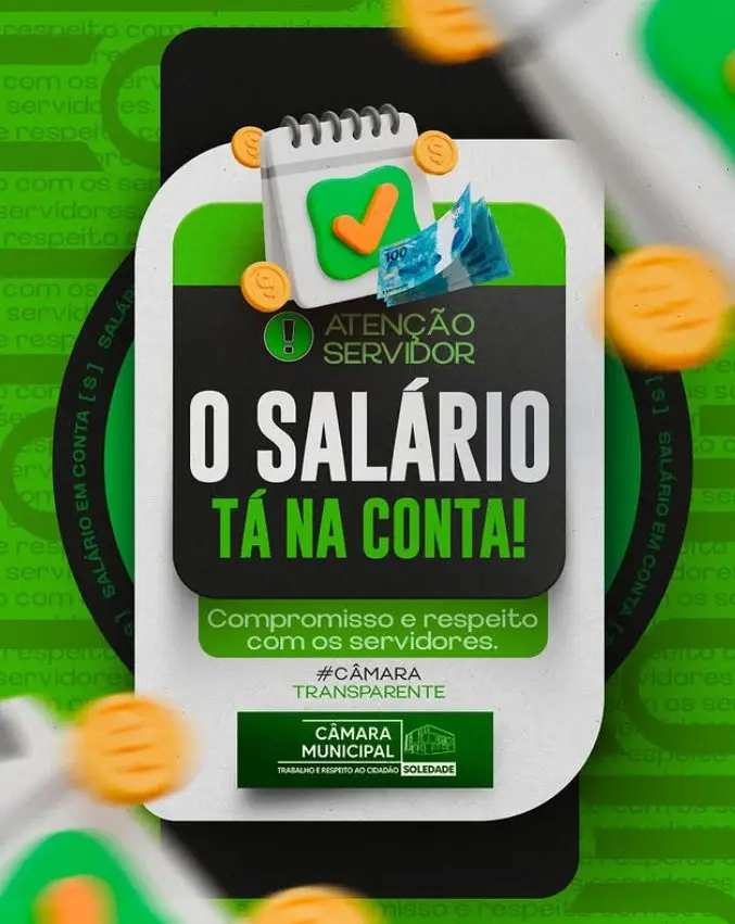 Câmara Municipal de Soledade confirma pagamento dos servidores