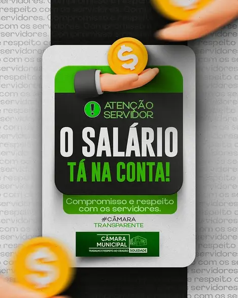 Câmara Municipal de Soledade confirma pagamento dos servidores