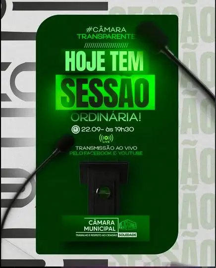 Câmara Municipal de Soledade realiza Sessão Ordinária