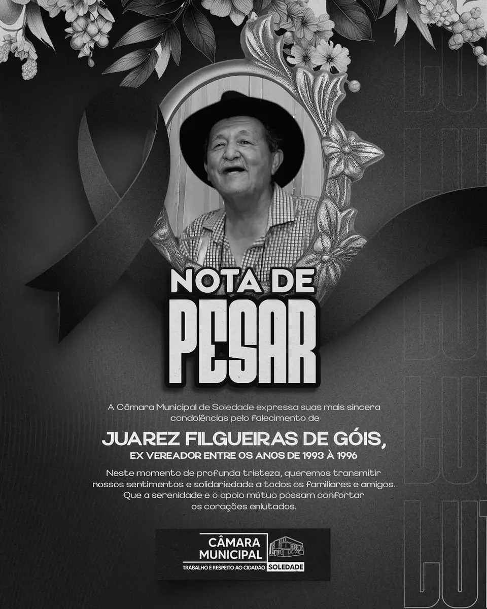 Câmara Municipal lamenta falecimento do ex-vereador Juarez Figueiras de Góis