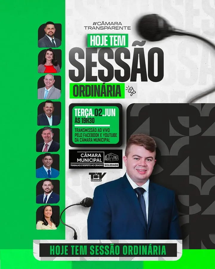 Câmara Municipal realiza sessão ordinária nesta quinta-feira