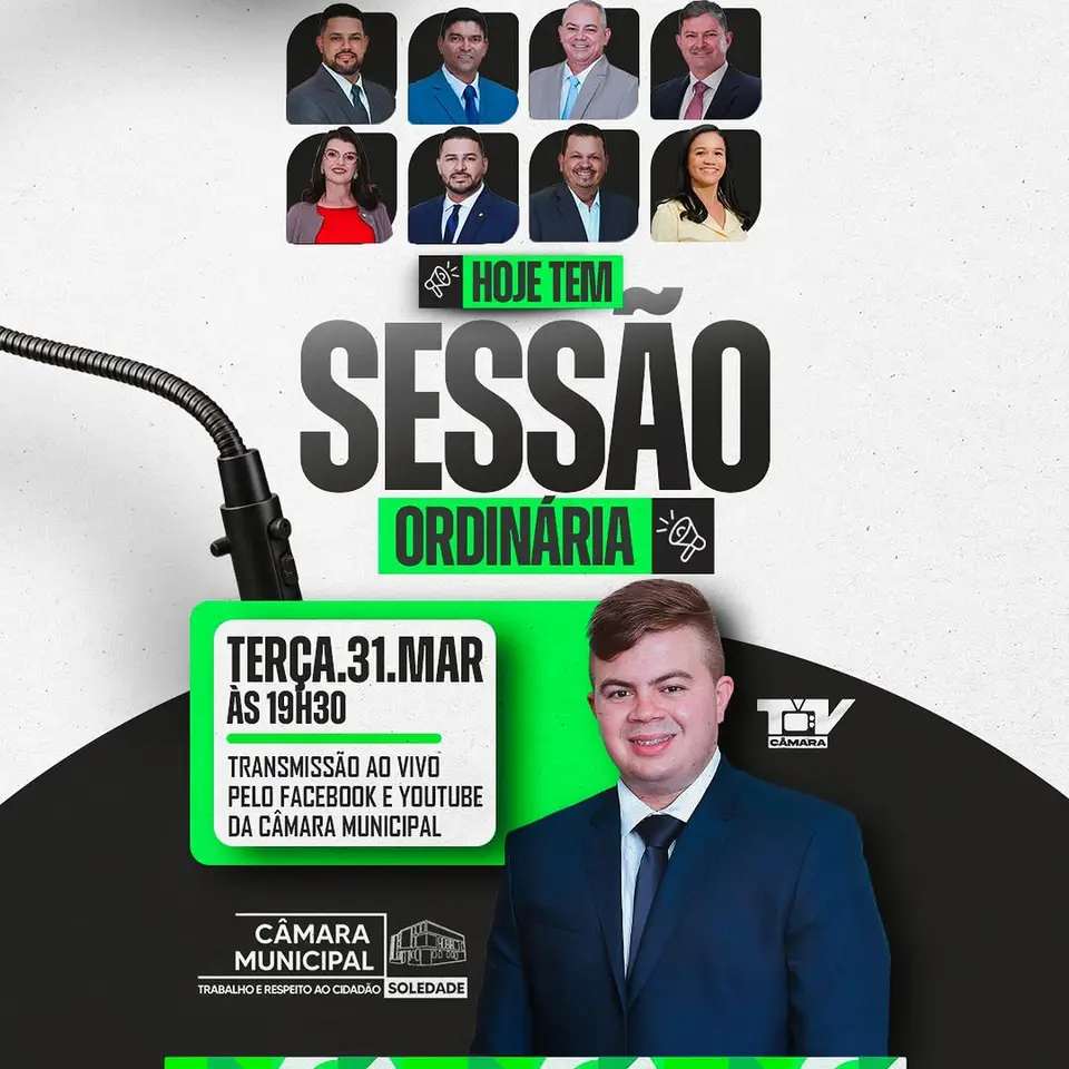 Câmara Municipal: Sessão Ordinária acontece hoje com importantes votações