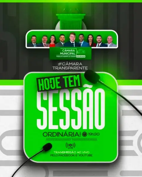 Hoje tem Sessão Ordinária!