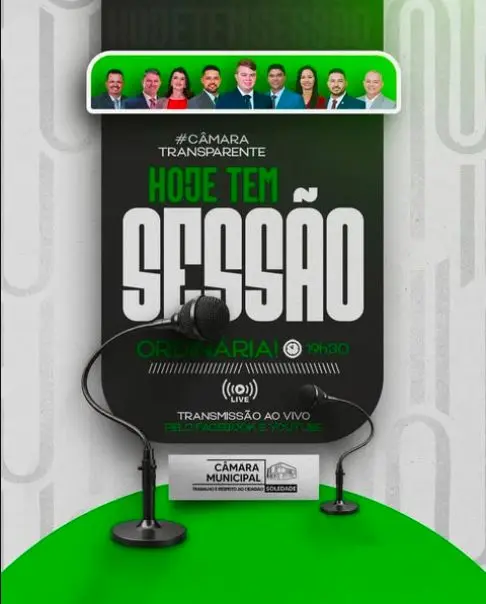 Hoje tem Sessão Ordinária!