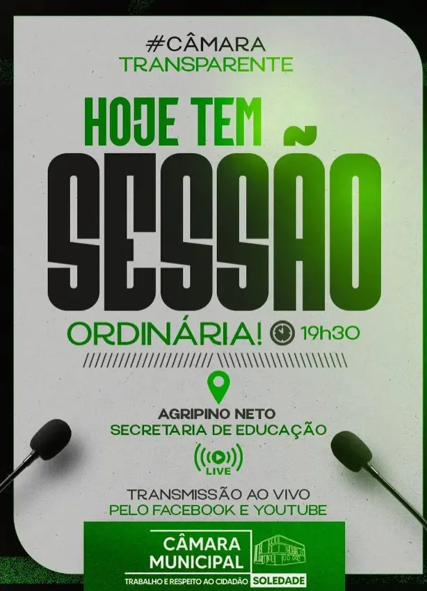 Hoje tem sessão!