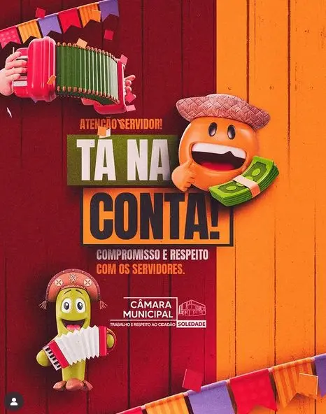 Tá na Conta! Câmara Municipal de Soledade Valoriza seus Servidores