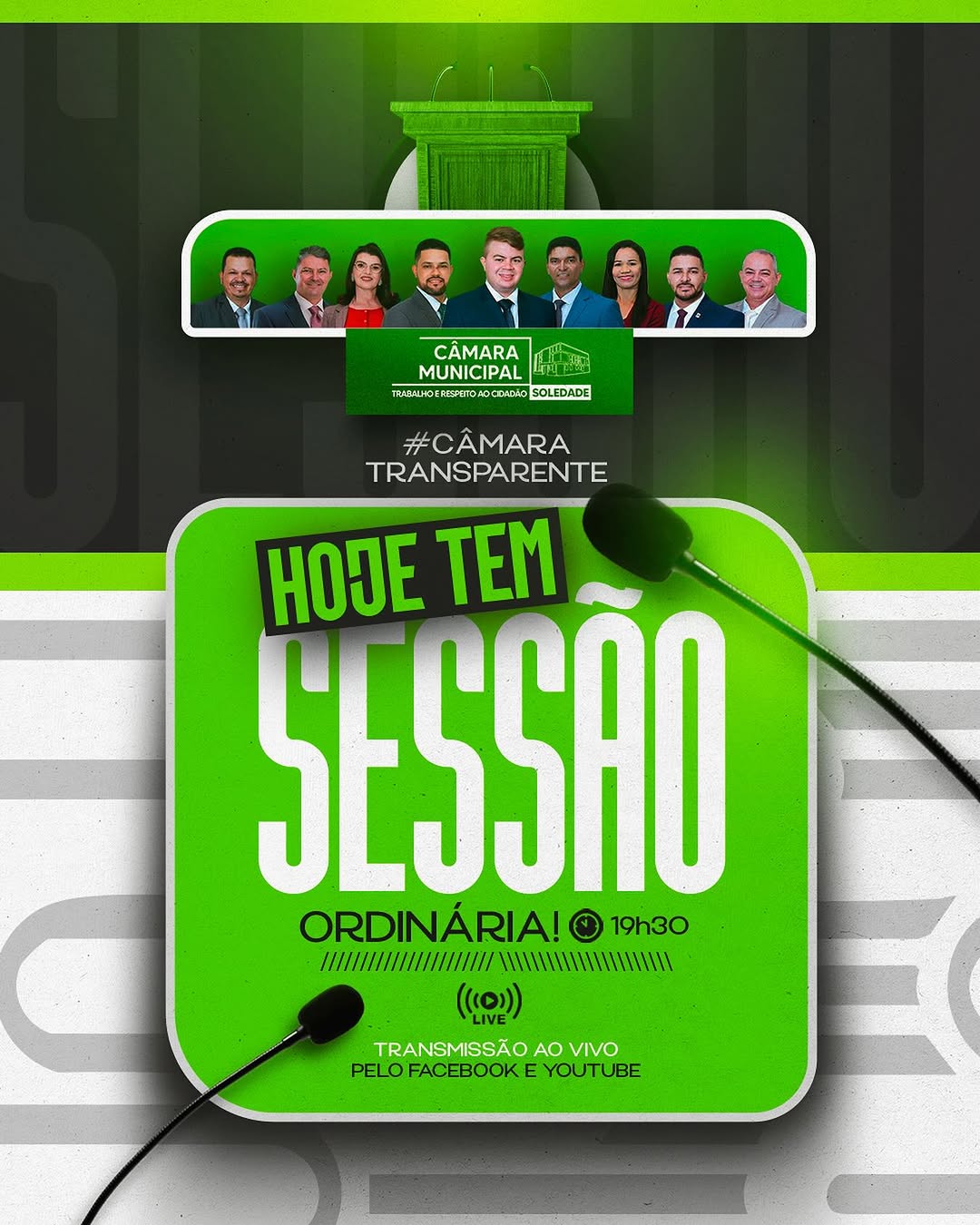 Câmara de Soledade realiza Sessão Ordinária hoje para diálogo e construção