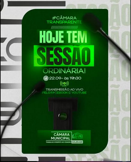 Câmara Municipal de Soledade realiza Sessão Ordinária
